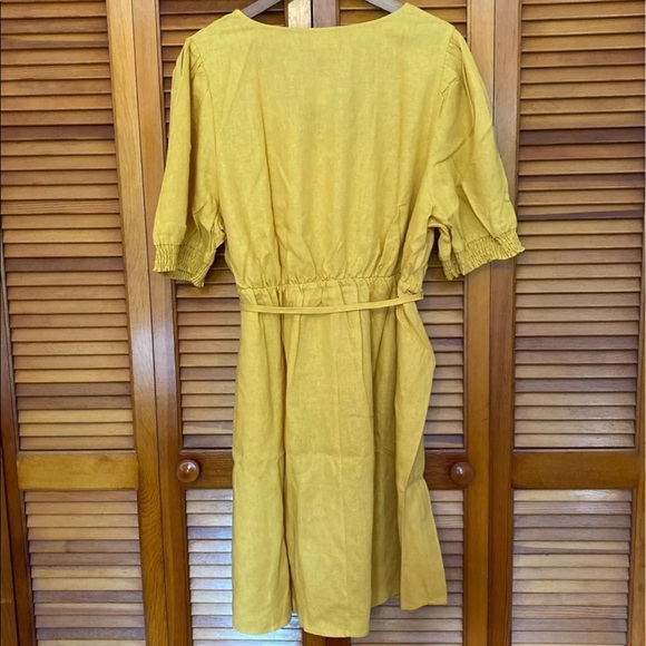 Ava & Viv Yellow Linen Dress - Picture 2 of 7